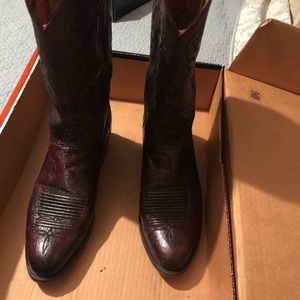 Lucchese smooth ostrich boots